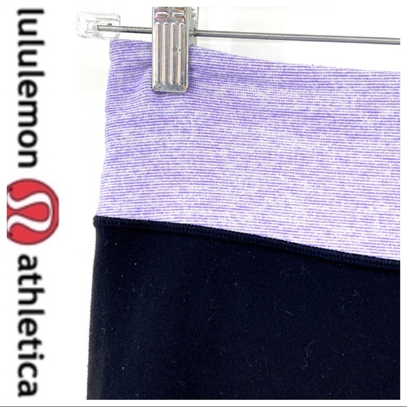 💕SALE💕 Lululemon Black Purple Ruffle Crop - Picture 4 of 7